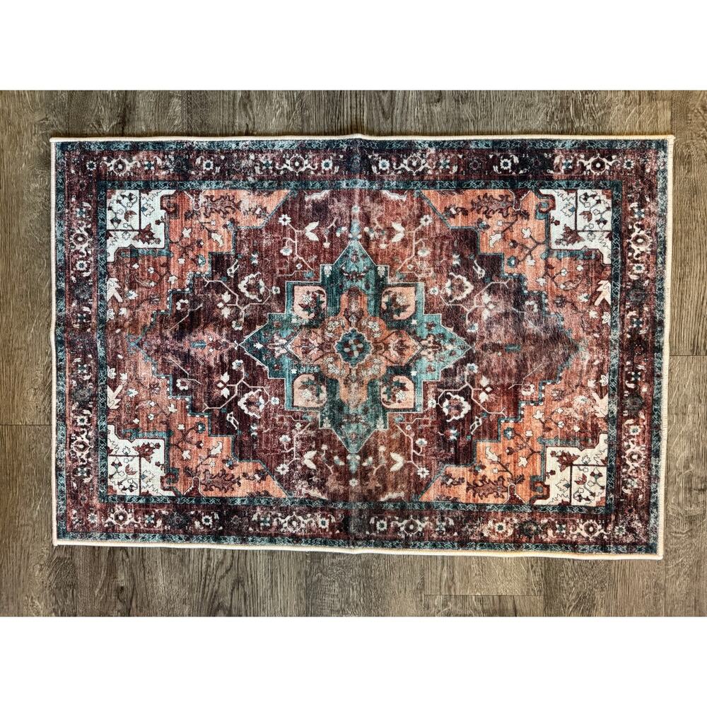 Brown BOHO Tribal 2' x 3' Area Rug Accent Entryway Kitchen Bathroom Bedroom